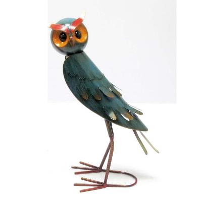 China Unique Lively Animal Owl Shape Metal Home Garden Decor Art Decoration for sale