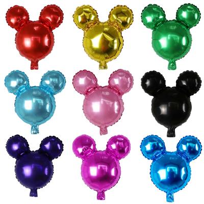 China New Design Eco-friendly Disposable 24 Inch Foil Balloon Bowknot Cartoon Character Print CMYK Minnie Head Plain Foil Balloon For Happy Birthday for sale