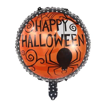 China 18inch Round Pumpkin Ghost Foil Balloons Halloween Theme Party Decoration Chrome Disposable Chrome Kids Toys Helium Balloon Supplier for sale