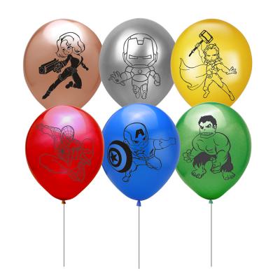 China Hot Sale Eco-friendly Disposable 12 Inch Balloon Superhero Theme Combo Balloons Bulk The Birthday Party Decoration Set Latex Balloon In Stock for sale