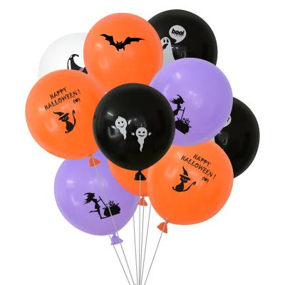 China New Arrival Eco-friendly Disposable 12 Inch Balloons Decorations Party Inflatable Sequin Paper Latex Balloons Halloween Decorations for sale