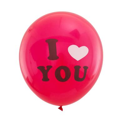 China Wholesale Party Decoration 12inch Printing I Love You Latex Balloon Wedding Valentine Day Party Decoration Balloon for sale