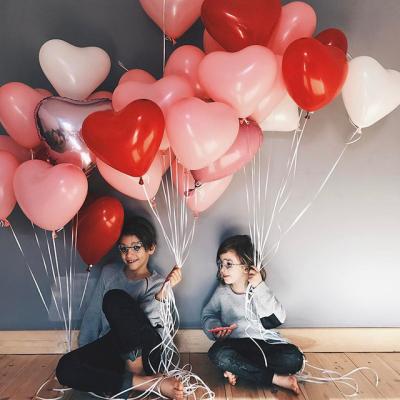 China Red Pink White Wedding Eco-friendly Disposable Valentine Party Decorations Globos 10inch Heart Latex BalloonHappy Wedding Supplier for sale