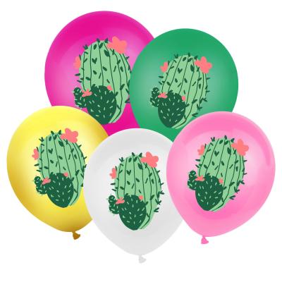 China Disposable Eco-Friendly Hawaii Foil Cactus Balloon Pool Summer Beach Wedding Party Decoration 12 Inch Latex Balloons for sale