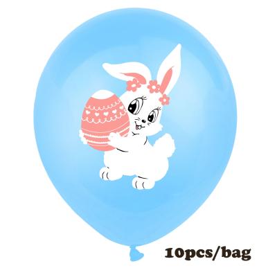 China New Hot Sale Cartoon Character Rabbit 10 Pcs Eco-friendly Disposable 12 Inch Latex Balloon Black And Red Rabbit Balloon For Kids Toys for sale