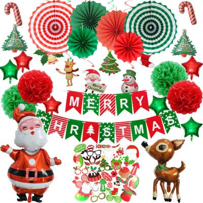 China Christmas Party Foil Balloons Santa Claus Smile Snowman Bells Christmas Tree Disposable Eco-Friendly Gifts Decorated Balloons for sale