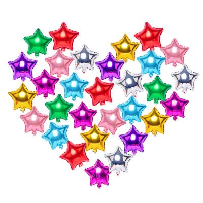 China Party Decoration 5 Inch Heart Star Rose Gold Birthday Baby Shower Wedding Decoration Foil Party Balloons Suppliers for sale