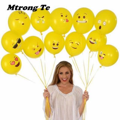 China High Quality 12inch 2.8g Party Decoration Mixed 100pcs Smile Face Expression Latex Balloon For Party Decoration for sale