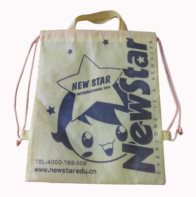 China Good Quality Custom Printing Drawstring Rope Handle Logo Nonwoven Bag for sale