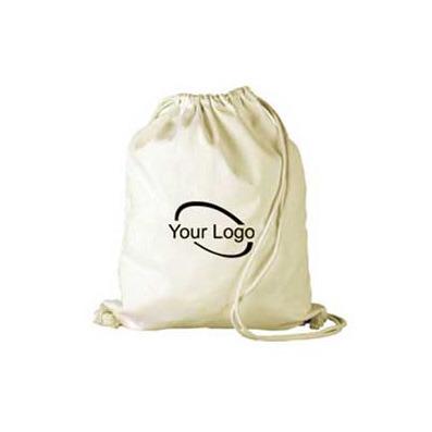 China Hot Selling Organic Cotton Rope Handle Custom Logo Printing Drawstring Bags for sale