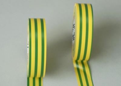 China Yellow And Green Printing PVC Electrical Tape , Insulating Fire Resistant Tape for sale