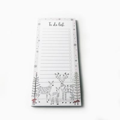 China Shape Christmas Elk Magnetic Notepads For Fridge Grocery List Pad To Do List Notepad Notepad For Fridge for sale