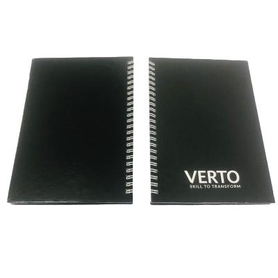 China Low Price Environmental Protection Coated Paper Board Spiral Cover Coil Black White Gray Notebook for sale