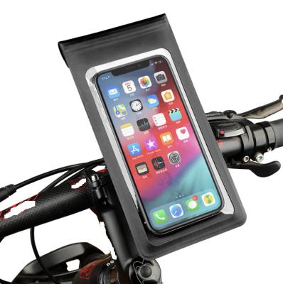 China Waterproof 360 Degree Rotation Quick Release Motorcycle Phone Holder Bike Phone Case Mount 6.0in Handlebar Accessories for sale