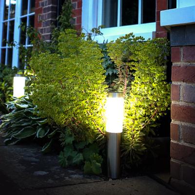 China Black Silver White Bordered Outdoor Waterproof Led Garden Lawn Lights Lamp 5W Outdoor Solar Garden Light Yard for sale