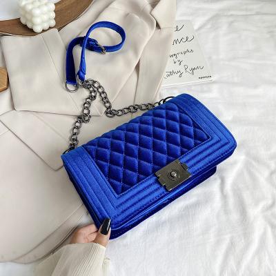 China High Quality Waterproof Fashion Drop Shipping Velvet Women Cross -Body Bags Women Elegant Trend Designer Luxury Handbag Ladies Shoulder Bag for sale