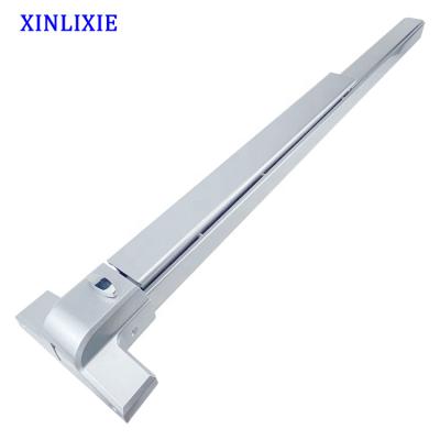 China hotel & hospital & school & Mail & Office Building Fire Proof Doors Accessories Pull Out Device Hardware 1000MM Iron Paint Sliver Anti Panic Bar for sale