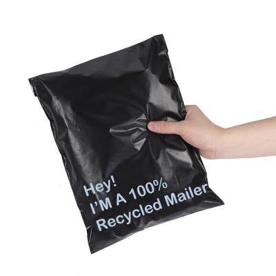 China 100% Eco Friendly Recycled Envelopes Raw Black Packaging Supplies Express Service Packing Mailers Poly Mailing Bags For Shipping for sale