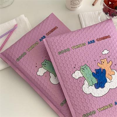 China Strong Adhesive/Shock-resistance/Waterproof/Nice Custom Printing Cute Pink Self Seal Bubble Mailers Custom Padded Envelopes Shipping Bag For Jewelry And Cosmetics for sale