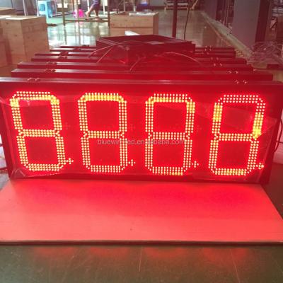 China 20 Inch 4 Digit Digital 7 Segment Display Gas Station Wifi With RF Remote Control Led Display / Led Gas Price Sign In Shenzhen Supply Factor for sale