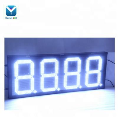 China Gas Station Gas Station 12inch 888.8 Canada Red Green White 4 Numbers Led Gas Price Sign for sale