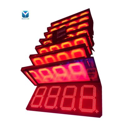 China 16inch Gas Station Gas Station LED Oil Price Switch 4 Red Digits 8.888 8.889/10 LED Electronic Sign Board for sale