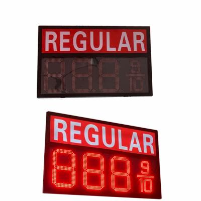 China Gas Gas Station Remote Control Outdoor Led Digital Number Sign With 8.889/10 Led Gas Station Price Sign for sale