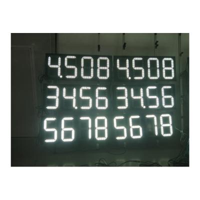 China Gas Station 12inch Green Blue White Yellow Petrol 8888 8.889/10 Fuel Price Display , LED Gas Price Sign for sale