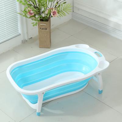 China Baby Bath Cleaning Plastic Material Water Temperature Design Warning Newborn Baby Bathtub for sale