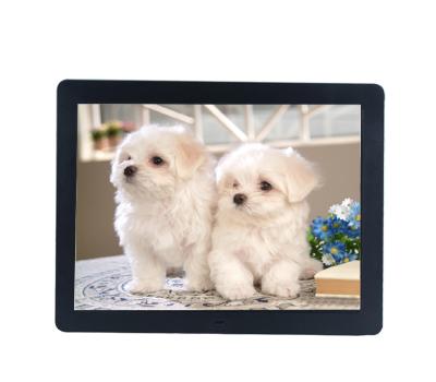 China White Black Clock OEM Digital Photo Frame 15 Inch Hanging LCD Game Screen Advertising Player for sale