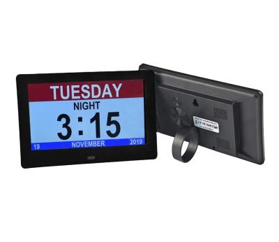 China 7 Inch Digital Photo Frame Time Alarm Loop Video Media Palyer Clock for sale