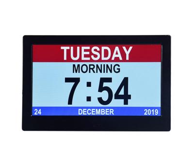 China 10 inch desktop plastic digital clock clock for elder time reminder for sale