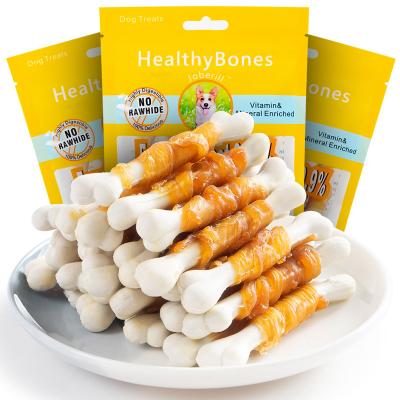 China Viable Treats Stick Dog Snacks Factory Pet Safety Healthy Rawhide Free Bones Dog Treats Rubber Chew Toy for sale