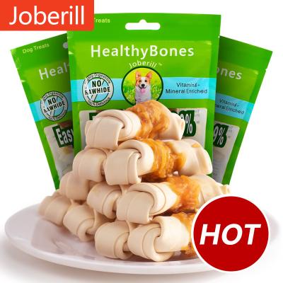 China Stocked Natural Pet Food Dog Treats Chew Toys Snack Customized No-Leather Chew Toy Knotted Bone Chew For Dogs for sale