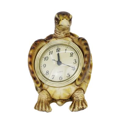 China Antique Style Resin Turtle Clock, Decorative Clock Home, Resin Table Top for sale