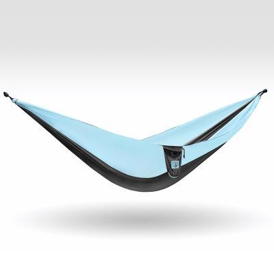 China Comfortable Outdoor Camping 70d Diamond Ripstop Nylon Hammock with Tree Straps for sale