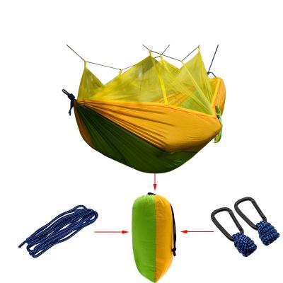 China Comfortable Camping Double Hammock with Net, Portable Outdoor Tree Hammock, Straps and 2 10ft Hammock Tree Carabiners, Easy to Set Up for sale