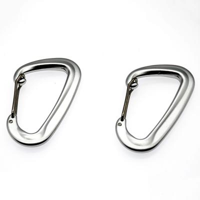 China Aluminum alloy 12 KN aluminum wiregate carabiner, light weight for sale