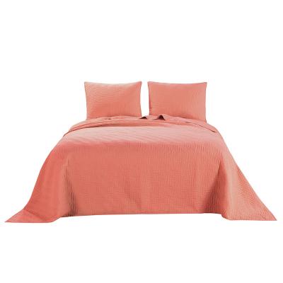 China 100% Oversized Folded Microfiber Quilted&Prewashed 3PC Bedspread Set for sale