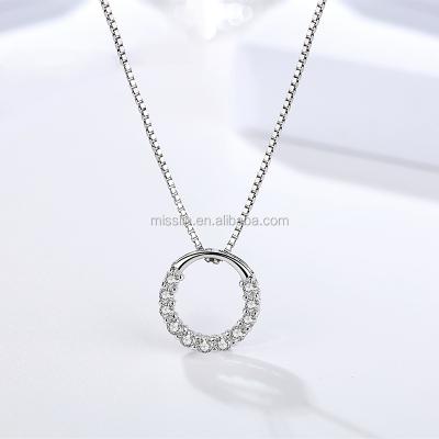 China Silver shpape style pendant Silver classic silver circle&round pendant with diamond zircon for sale