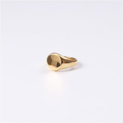 China Minimalism Jewelry Stainless Steel Ring 18k Gold Ring CLASSIC Personalized Engraving Women for sale