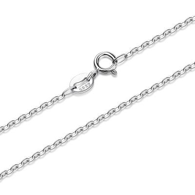 China Simple Silver Chain Factory Price 925 Sterling Silver Cross Chain for sale