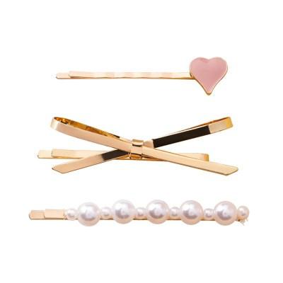 China 3Pcs /Set Alloy Pearl Metal Harie Clip Headband Comb Pin Headdress Accessories Beauty For Girl for sale