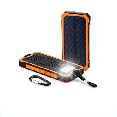 China Portable Portable Cell Phone Power Supply Solar Panel Mobile Phone Charger 10000mah Power Bank for sale