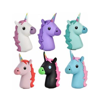 China Unicorn Smile Face Carton Portable PVC 2600mah Charger Emotion Power Bank Portable Mobile Bank for sale