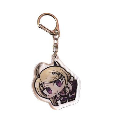 China Various Factory Sale Plastic Key Chain Bilateral Printed Clear Acrylic Charms for sale