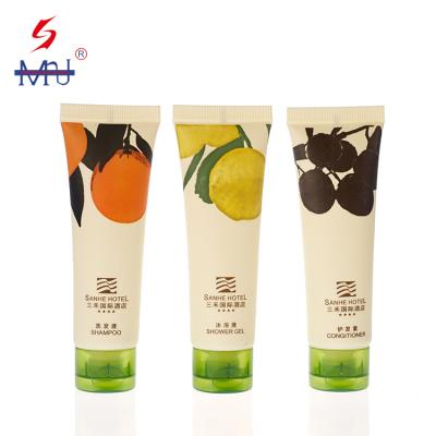 China Recyclable Customized Biodegradable Cosmetic Packaging Squeeze Plastic Tube For Shower Gel for sale