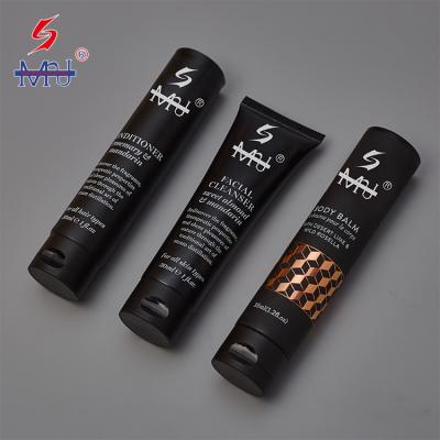 China Recyclable Empty Round Shaped Plastic Soft Cosmetic Squeeze Containers Packaging Tube for sale