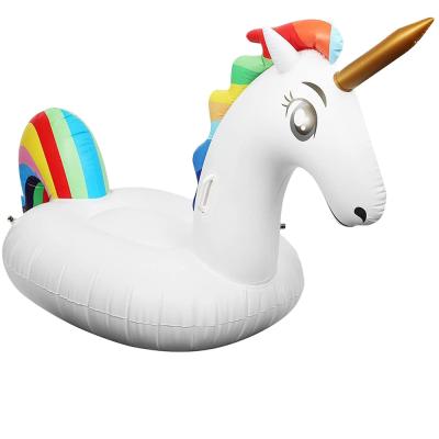 China Water Entertainment Summer Swimming Unicorn Pool Float PVC Inflatable Unicorn Water Float Toys for sale