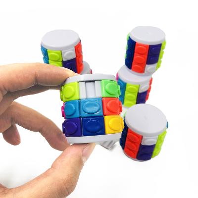 China Educational Toy 3D Educational Stress Relieve Magic Cube Around The Cube Puzzle Restless Person Toys Hand Finger Jigsaw Toy for sale